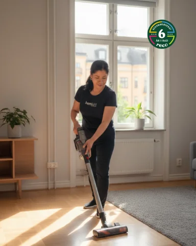Städare i ett ljust hem